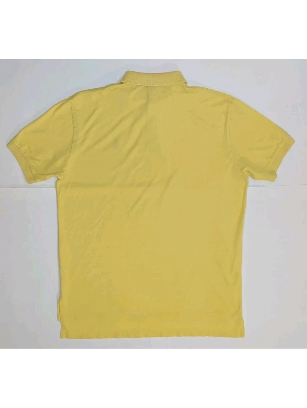Polo Ralph Lauren Shirt Mens L Yellow Classic Fit Flesh Pony Pima Soft Touch